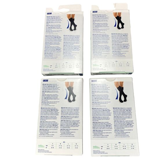 Jobst Mens Dress Knee High Medium Compression Socks Closed Toe Lot of 4 - Picture 13 of 16